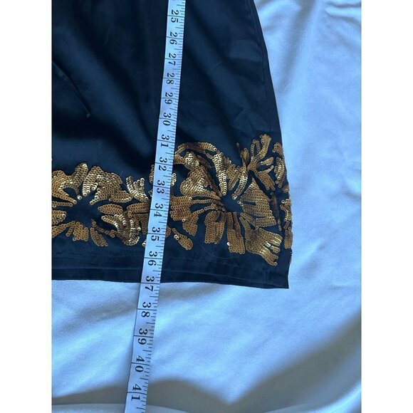 Robbi & Nikki Dress Black With Gold Sequin at the bottom Lined New $365 - Picture 13 of 13